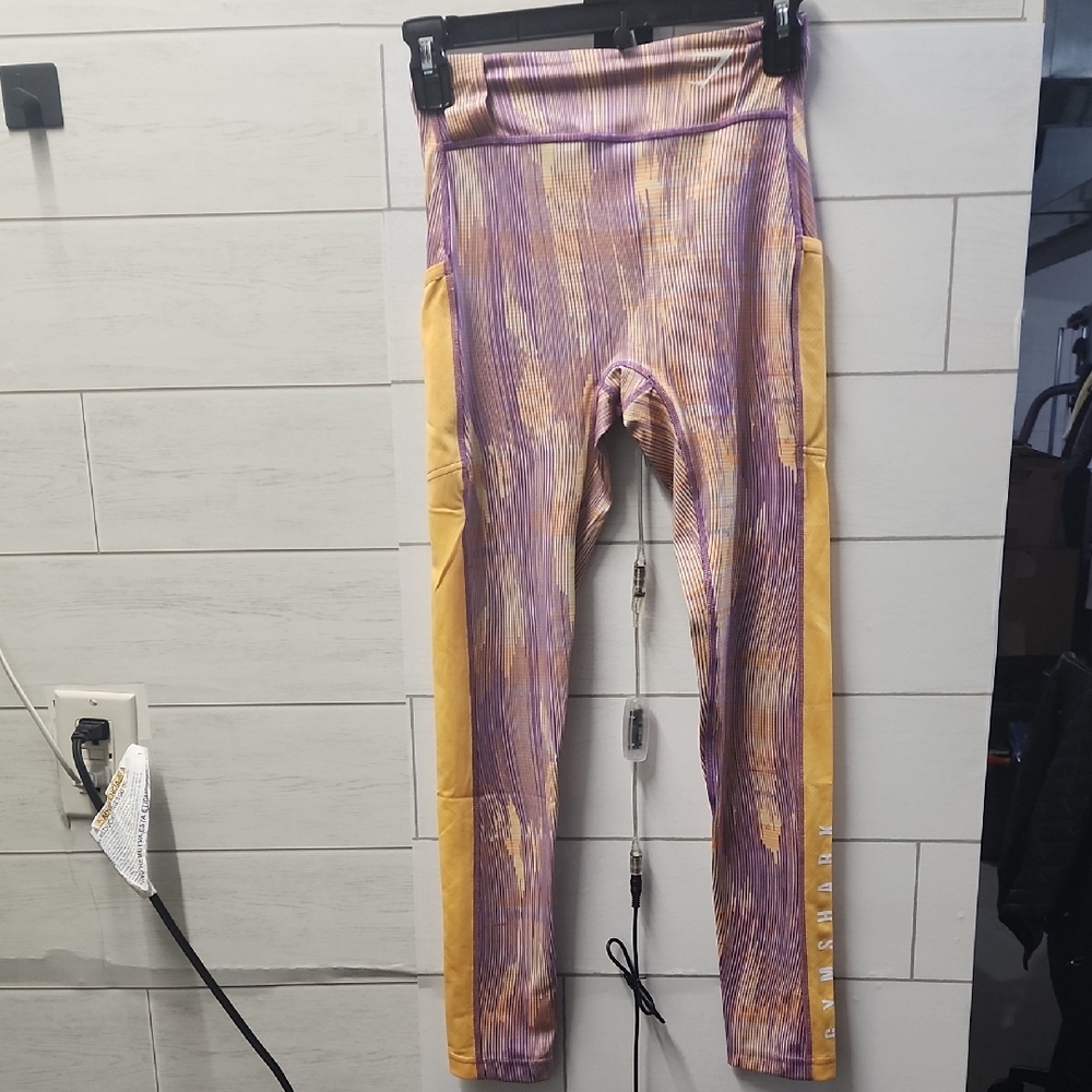 NWOT Womens Purple and Yellow Leggings